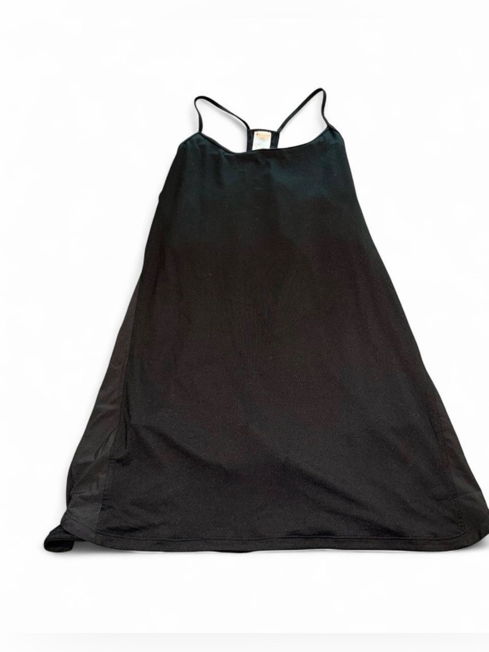 Champion activewear Black Mini Dress with Thin Straps and built in shorts